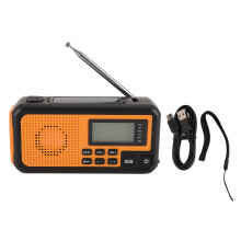 Emergency Radio Hand Crank USB Solar SOS Alarm LED Flashlight