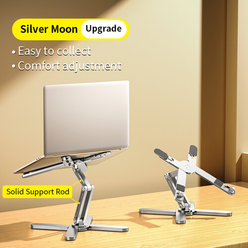 Laptop Stand 360 Rotating Metal Foldable 16" Ergonomic 1