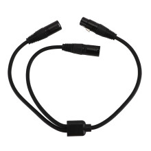 Y Type Splitter Cable 3 Pin XLR Female to Dual Male 0.5m