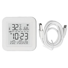 Smart Home Temperature Humidity Sensor 2.4GHZ Wireless Hygrometer LED