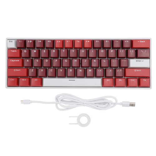 Wireless RGB Mechanical Gaming Keyboard 61 Keys Red Switch