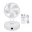 (Green Gray) Foldable USB Rechargeable Desk Fan 3 Speeds Remote Oscillating 1