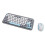 2.4G Bluetooth Wireless Keyboard Mouse Combo Quiet 84 Keys Ergonomic 5