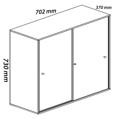 Office cupboard sliding doors Lona 2-fold 2