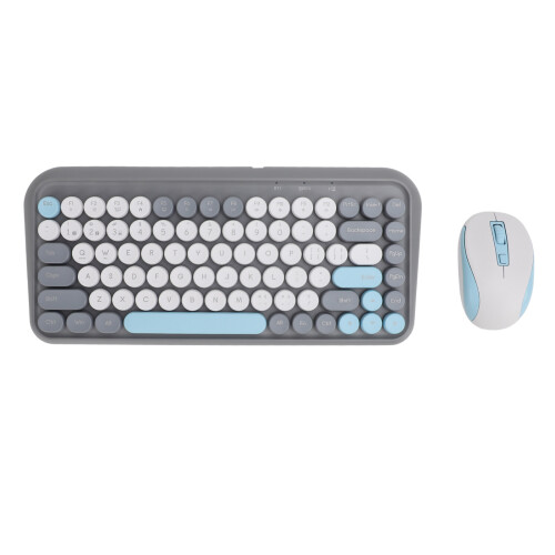 2.4G Bluetooth Wireless Keyboard Mouse Combo Quiet 84 Keys Ergonomic 1