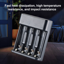 Smart 4-Slot USB Battery Charger for AA/AAA Ni-MH Fast Charging