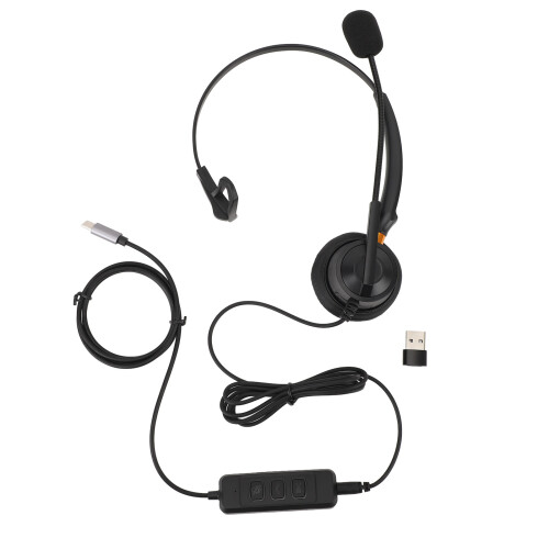 USB C to 3.5mm Noise Cancelling Headset Office Call Center