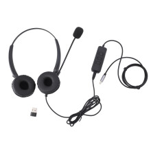 USB C to USB 3.5mm Noise Cancelling Office Telephone Headset