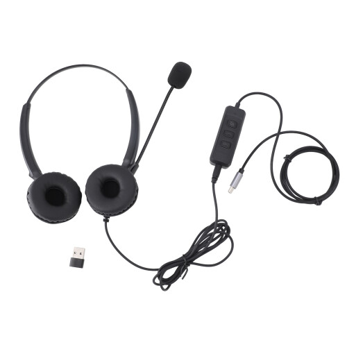 USB C to USB 3.5mm Noise Cancelling Office Telephone Headset
