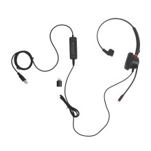 USB Office Headset Noise Cancelling Adjustable Black Call Center