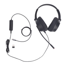 USB C to USB Adapter Headset Noise Cancelling for Call Center