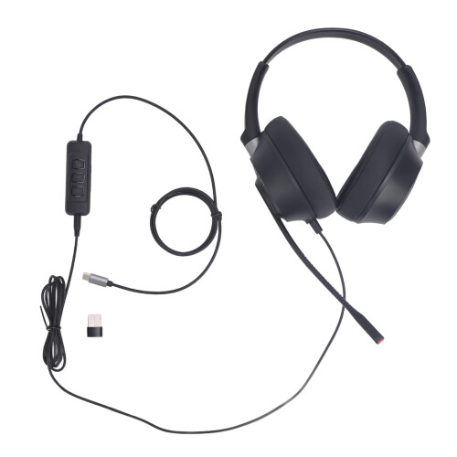 USB C to USB Adapter Headset Noise Cancelling for Call Center