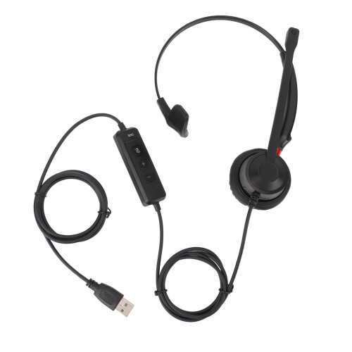 Noise Canceling Monaural Headset PC Phone Office Call Center