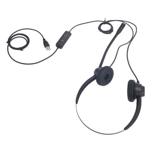 USB Noise Cancelling Headset Speaker Volume Mute for Call Center 1