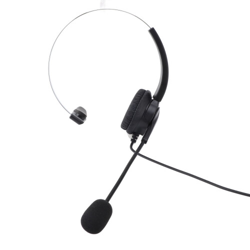 Monaural Headset Noise Cancelling Mic USB C to USB Office Black 1