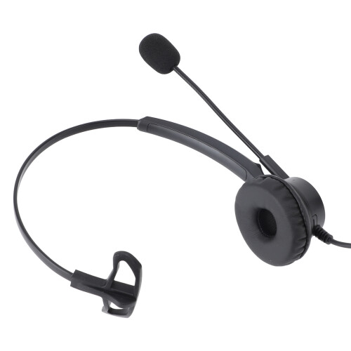 USB Noise Cancelling Headset Black Single Ear for PC Laptop Tablet 2