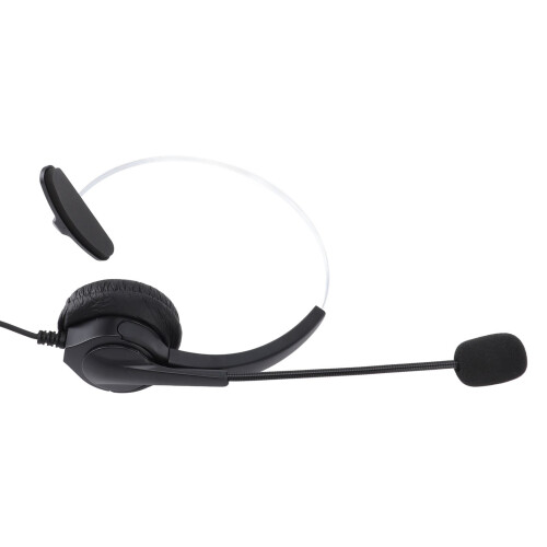 Monaural Headset Noise Cancelling Mic USB C to USB Office Black 2