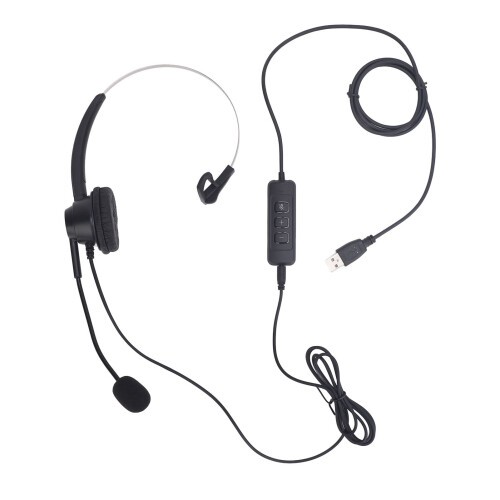 USB C 3.5mm Monaural Headset Noise Cancelling for PC Phone Tablet 1