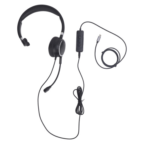 Single Ear Headset USB C to USB 3.5mm PC Laptop 1