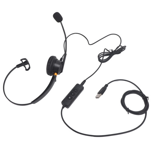 USB Monaural Headset USB to USB C 3.5mm Mic for PC Laptop Tablet 2