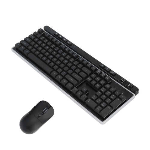 RGB Backlit Mechanical Keyboard 104+7 Keys Rechargeable Wireless Mouse 2