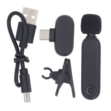 Lavalier Mic Type C 2.4G Noise Cancel Wireless 360 Omni Clip On