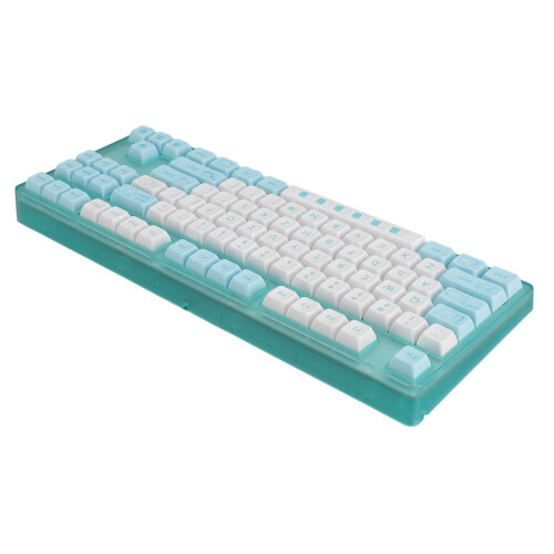 87 Keys Wired Mechanical Gaming Keyboard Blue Switch USB RGB Lights 1