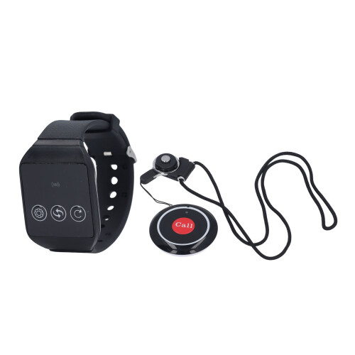 Wireless Pager System High Sensitivity Waterproof Watch Pager 1 Call 2