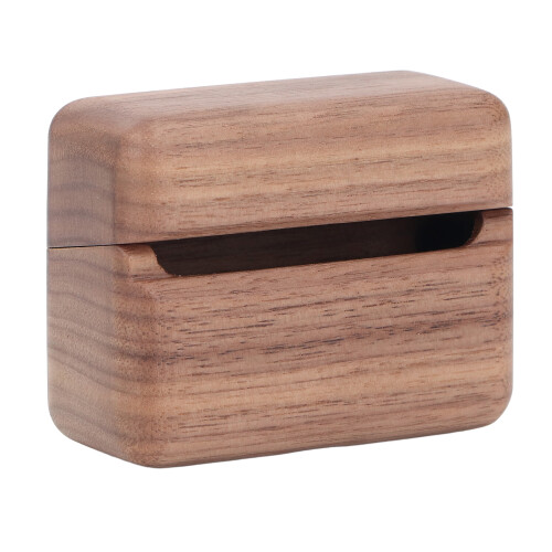 Wood Bluetooth Earphone Case Hand Polished Protective Cover 2