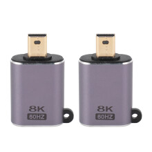 2PCS Mini DisplayPort to DisplayPort 1.4 Adapter 8K 60Hz 4K 144Hz
