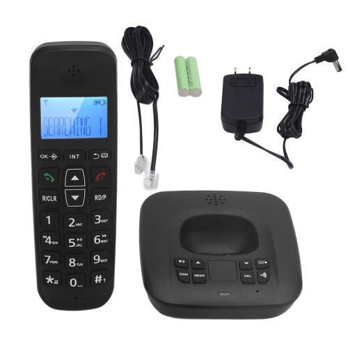 (US Plug) Cordless Phone 5 Handsets Bilingual Caller ID LCD US Plug