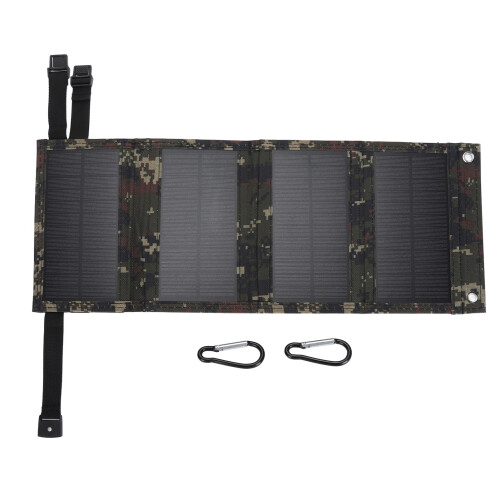 (Camo Color) 10W Foldable Solar Panel USB Charger Phone Laptop Camping