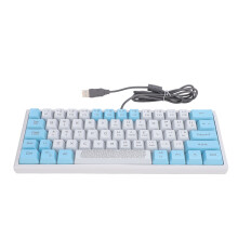 Wired RGB Keyboard 62 Key White Blue Gaming Mechanical Keyboard
