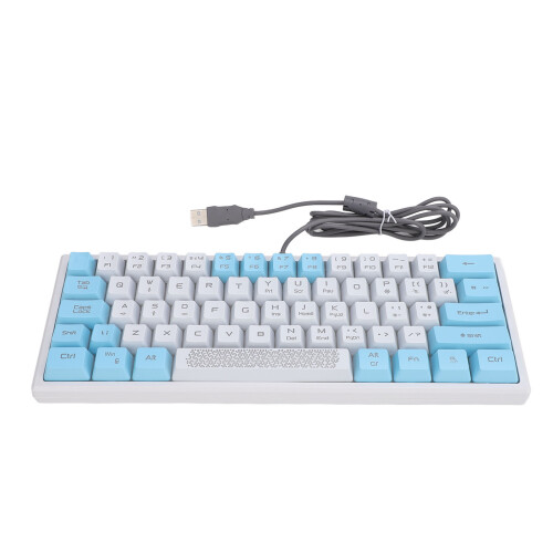 Wired RGB Keyboard 62 Key White Blue Gaming Mechanical Keyboard