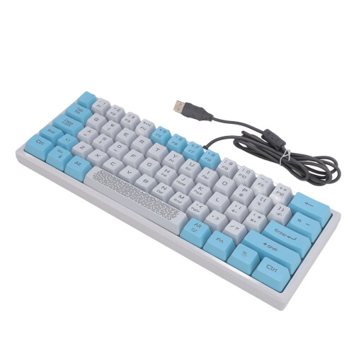 Wired RGB Keyboard 62 Key White Blue Gaming Mechanical Keyboard 1
