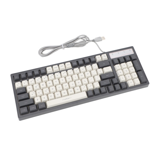96 Keys RGB Gaming Keyboard Ergonomic Adjustable Light PC Wired 2