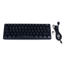 (Black) 61 Keys Gaming Keyboard 2.4G Bluetooth 3 Modes RGB Backlit Black