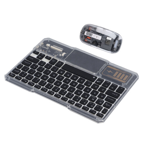 Bluetooth Keyboard Mouse Combo 7 Colors Night Light Wireless Android 1