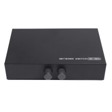 RJ45 Network Switch 100/1000M 2-in-1-out Black