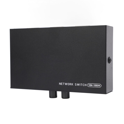 RJ45 Network Switch 100/1000M 2-in-1-out Black 1