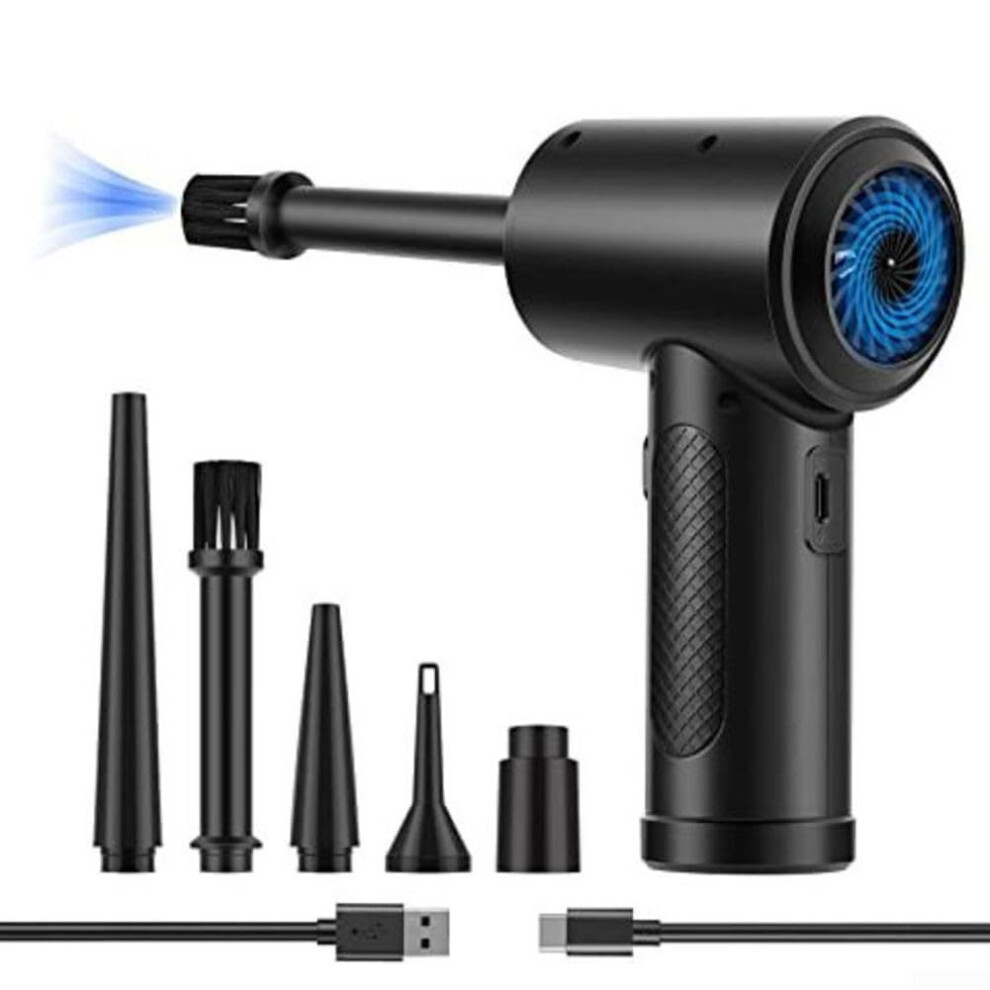 Portable Wireless Air Blower 50000 RPM, 3-Speed Adjustable Electric Air Duster For Computer Keyboard Cleaning