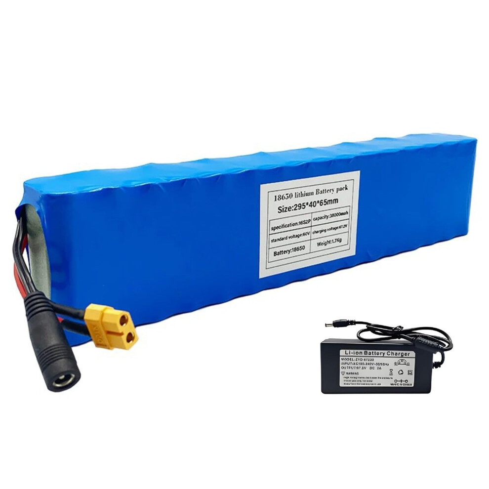 60V Lithium Lon Electric Battery 38Ah Li-Ion Waterproof Battery Pack With Bms Protection Board And Xt60 Charger 9393856273508