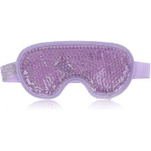 (PURPLE) Cold Eye Mask, Puffy Gel Eye Mask, Dark Circles, Reusable  Cold Eye Mask With Plush Eye Ice Pocket Back For Hot Cold Therapy (blue)