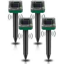 4 Pack Solar Ultrasonic Mole Repeller, Solar Mole Repeller Mice Repeller Outdoor for Gardens Moles Voles Gophers Snakes Or Other Other Rodents