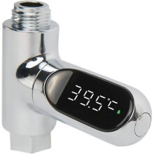 Digital Shower Thermometer,LED Display Home Shower Water Thermometer Water Temperature Monitor with Timekeeping Function