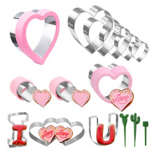 Heart Shaped DIY Cookie Moulds Baking Tools Biscuit Molds for