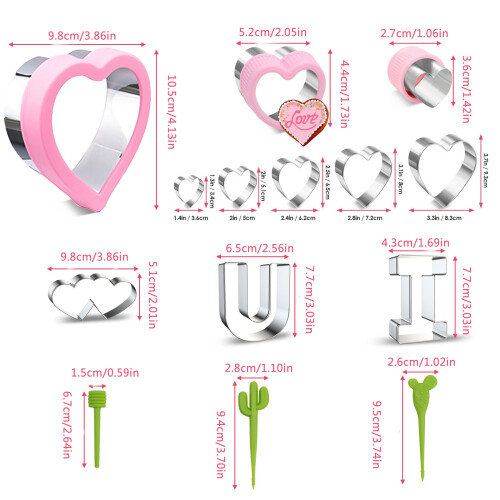 Heart Shaped DIY Cookie Moulds Baking Tools Biscuit Molds for 1