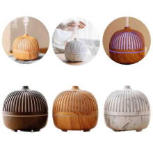 (White) 180ML Essential Oils Aromatherapy Diffusers Wood Grain Humidifier Electric Ultrasonic Air Aroma Diffuser