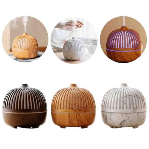 (Brown) 180ML Essential Oils Aromatherapy Diffusers Wood Grain Humidifier Electric Ultrasonic Air Aroma Diffuser 1