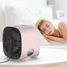 (Pink) M201 Thermantidote USB Desktop Home Office Air Conditioner Fan Portable Air Cooler 5V 1A